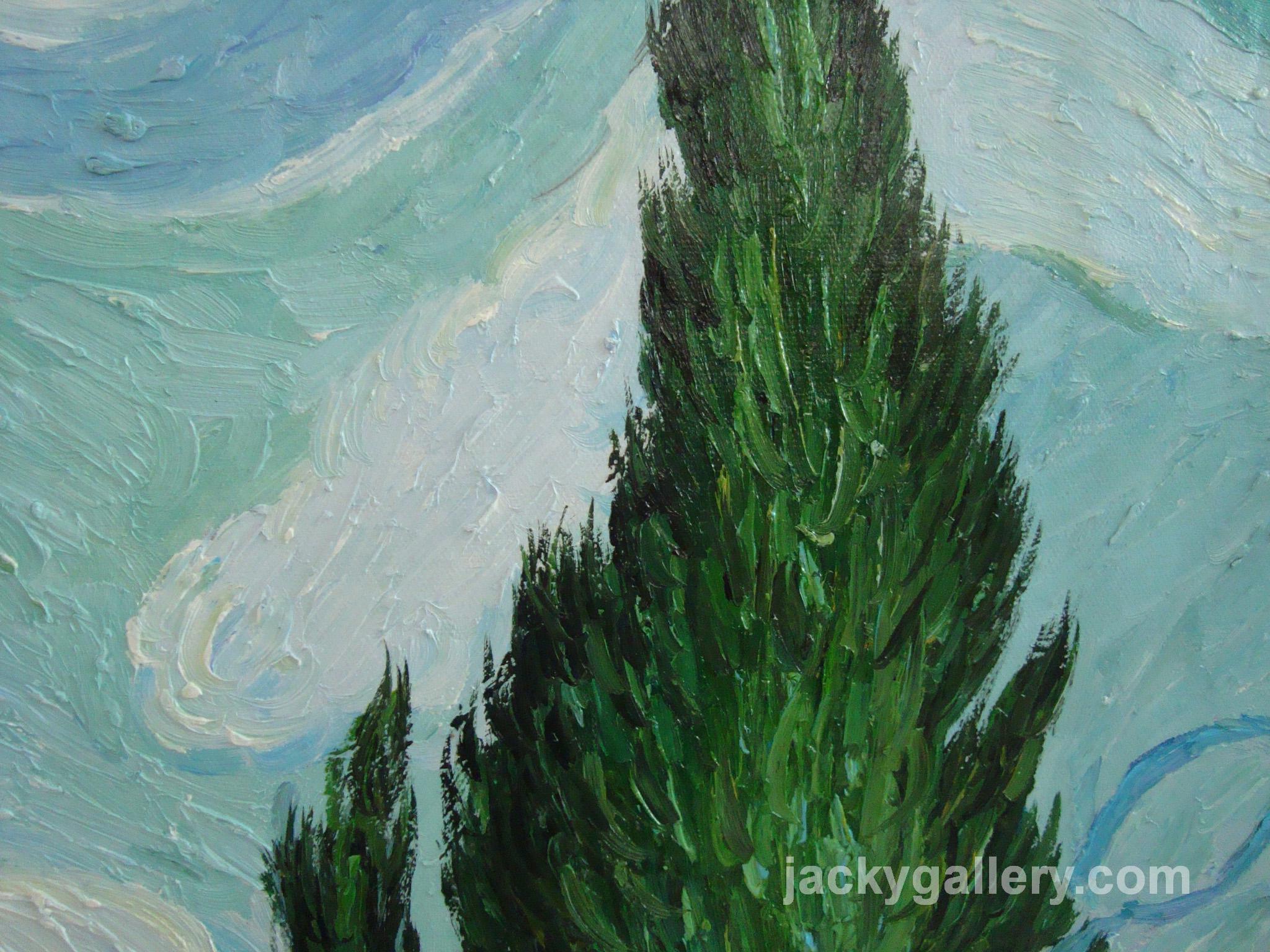 Cypresses, Van Gogh painting